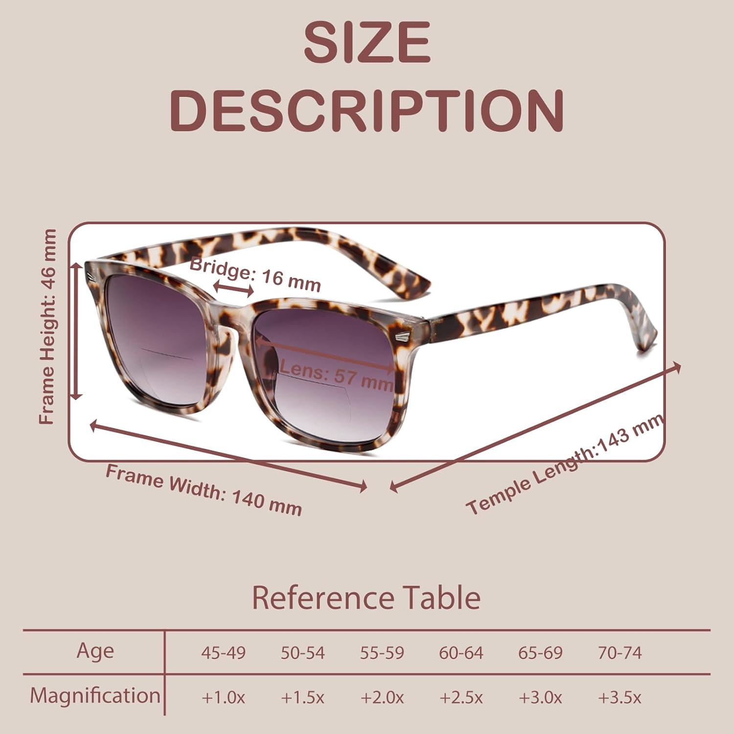 Bifocal Reading Sunglasses for Women - Classic Retro Outdoor Sun Readers with Metal Hinge - Anti Glare UV400 Protection - 4 Pairs, 1.5 Strength - Image 4