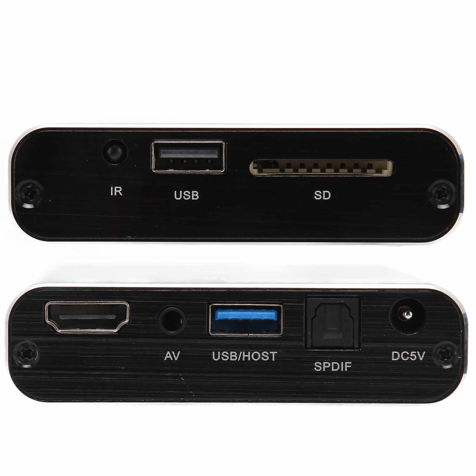 Odtwarzacz Multimedialny 4K Ultra HD, Cyfrowy Odtwarzacz Multimedialny Mini HD, Automatyczne Odtwarzanie w Pętli 100–240 V dla Dysków Flash USB na Kartach Pamięci (Wtyczka UE