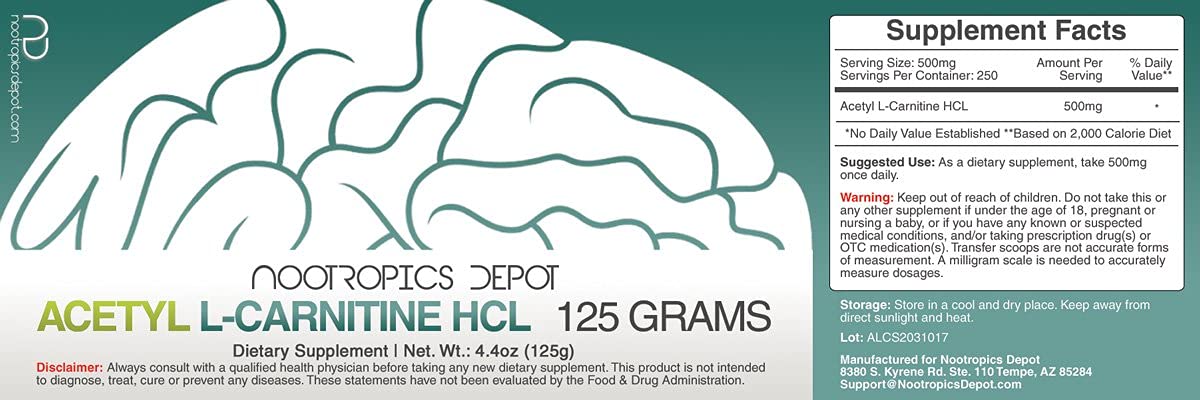 acetyl l carnitine x500   VITAXTRONG L-CARNITINE X500 100 CAPS    L-carnitine  500 mg.    
