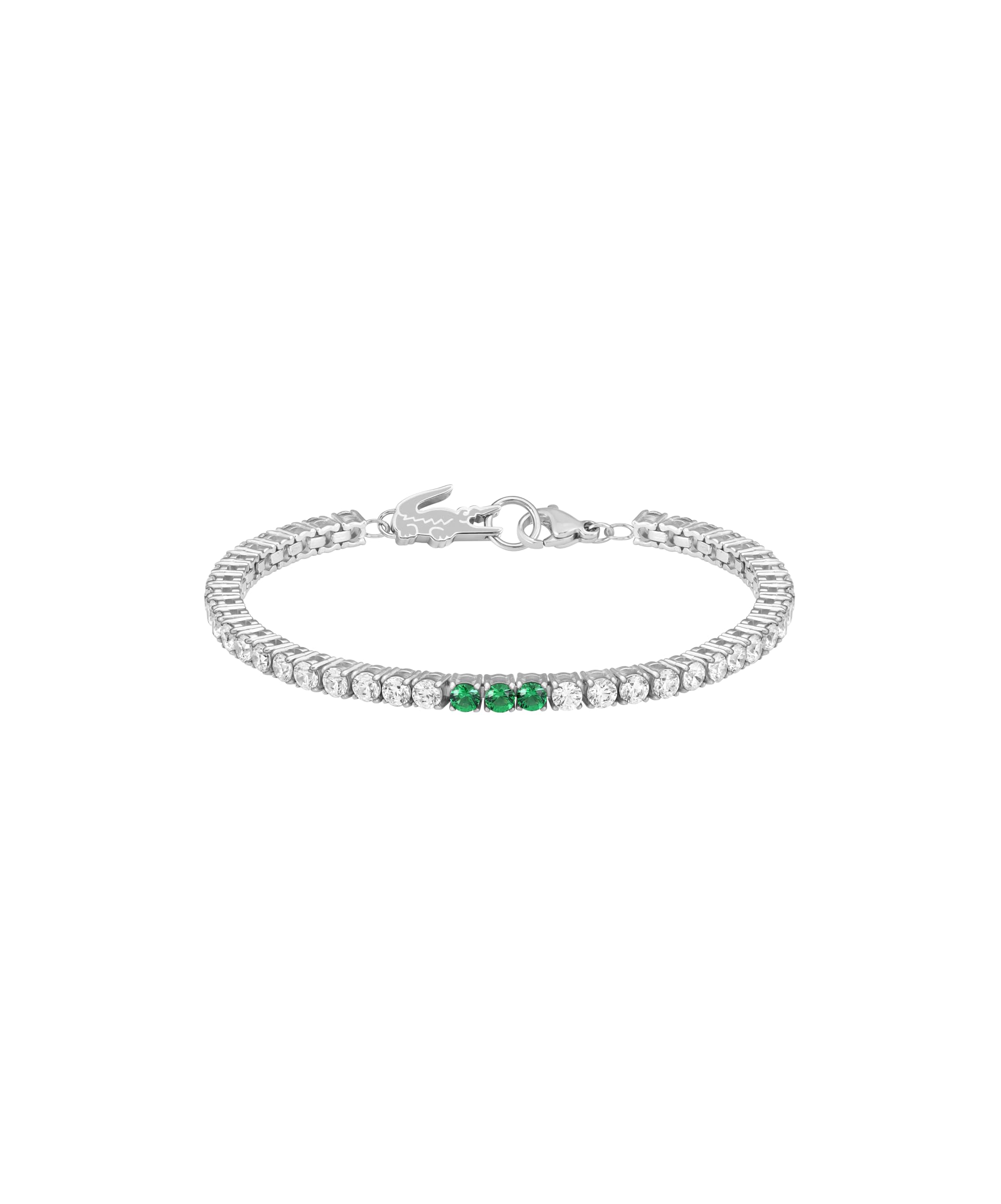 Lacoste Armband für Damen Kollektion DUCHESS aus Edelstahl mit Klaren, Regenbogen- oder Grünen Kristallen