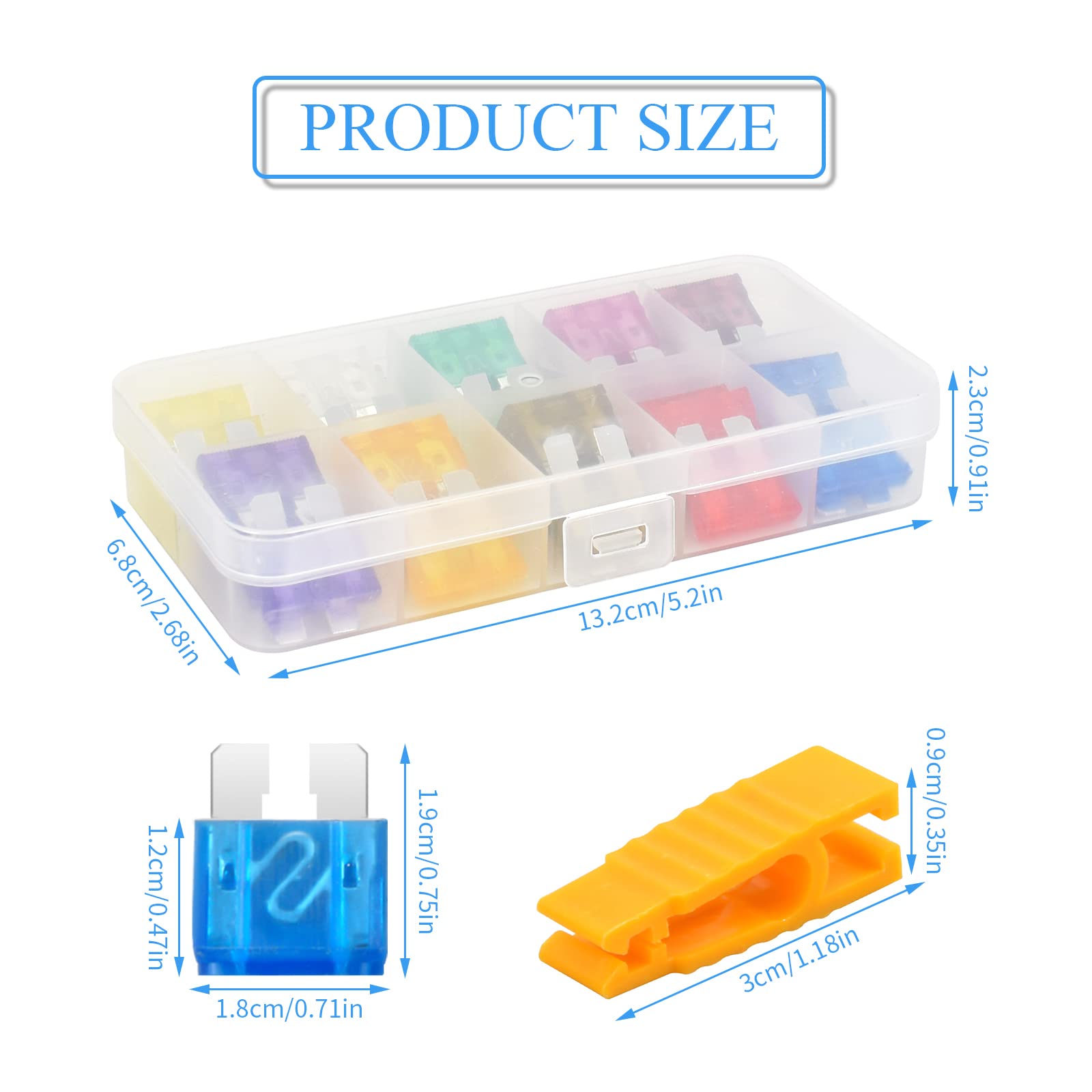 Kit Fusibili Auto 168 Pezzi - 114 Mini + 54 Standard + Estrattore, Per Auto/Moto, 2A-40A - Foto 8