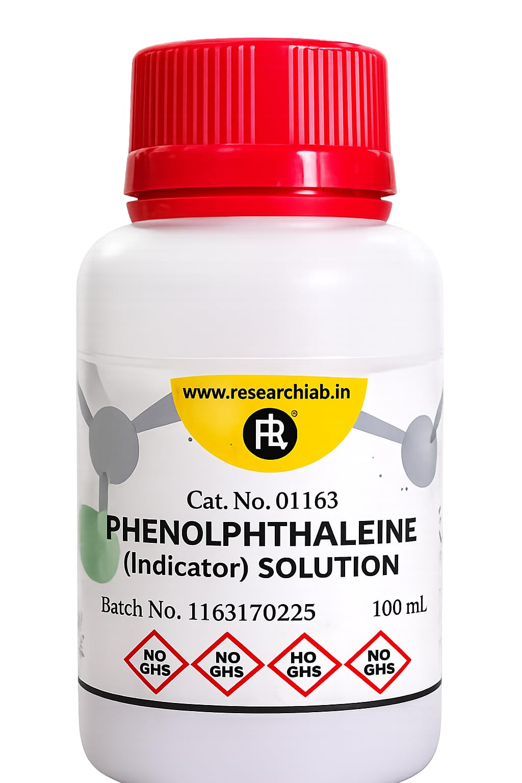 Phenopthalein Indicator for acid base titration in schools, colleges and industrial analytical laboratories Make : Research lab 100 ml bottle-image-43