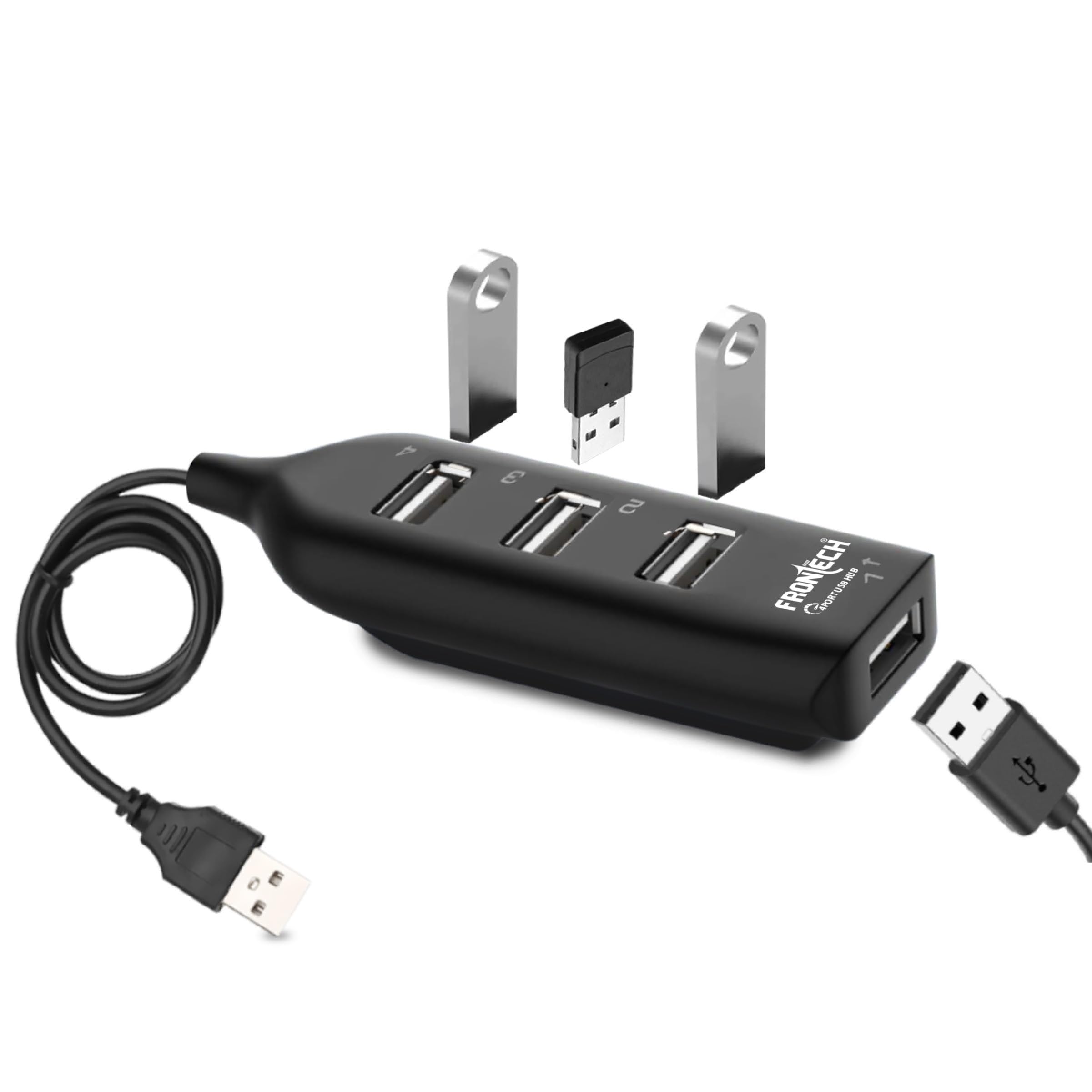 Frontech USB Hub with 4 Port, Switches & LED Indicators, Extra Power Support, 480 Mbps Speed - Each Port, Fuse Protection for PC, USB Flash Drives, Backed with 1 Year Warranty (NC-0062) — Amazon image 8