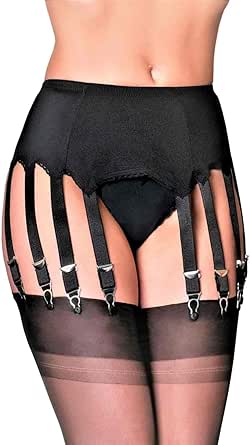 Reggicalze Charms Obsessive - pizzo nero e perizoma