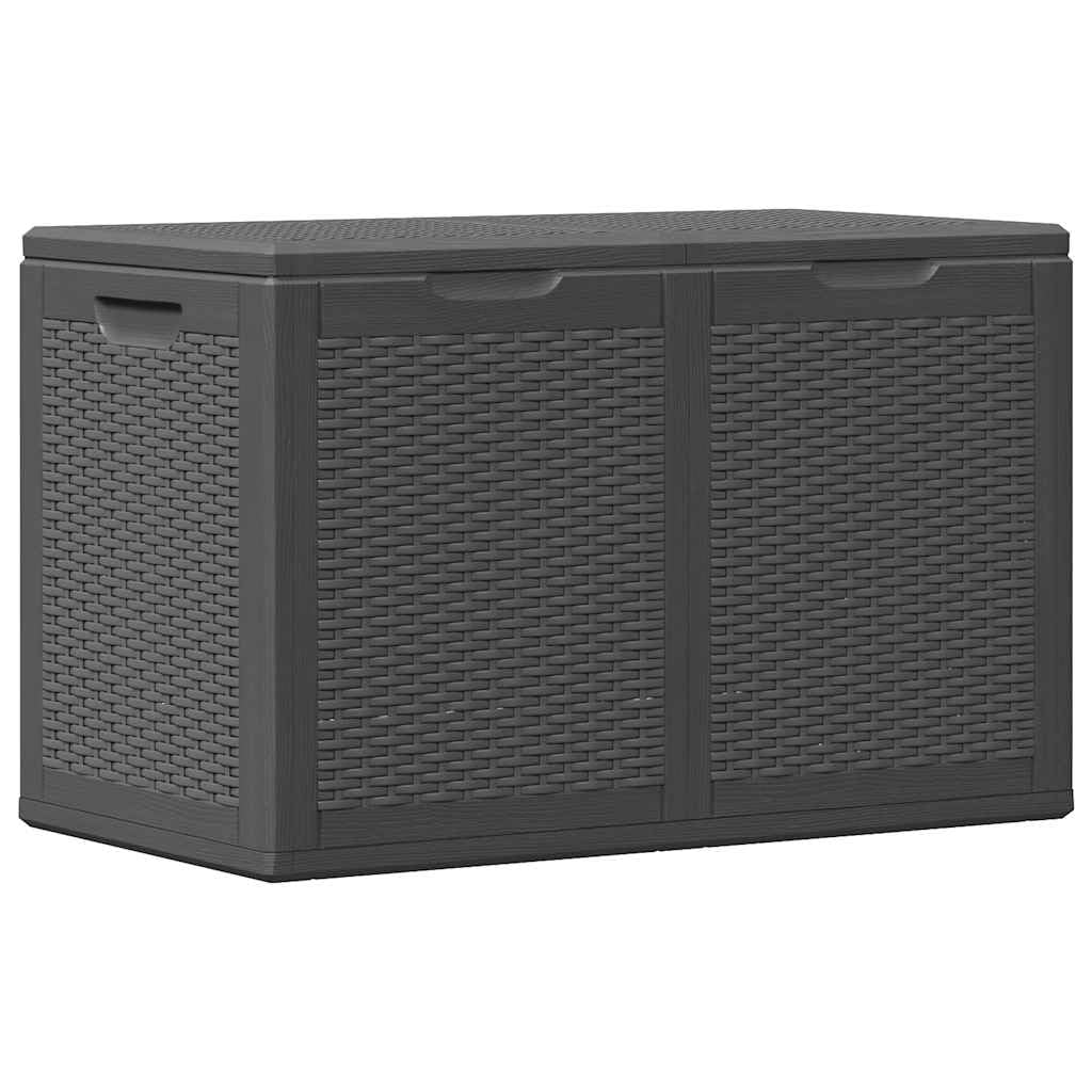 Generico Baule da Giardino 180 L Nero in Rattan PP,Mobili da Giardino,Cassapanche da esterno-151228