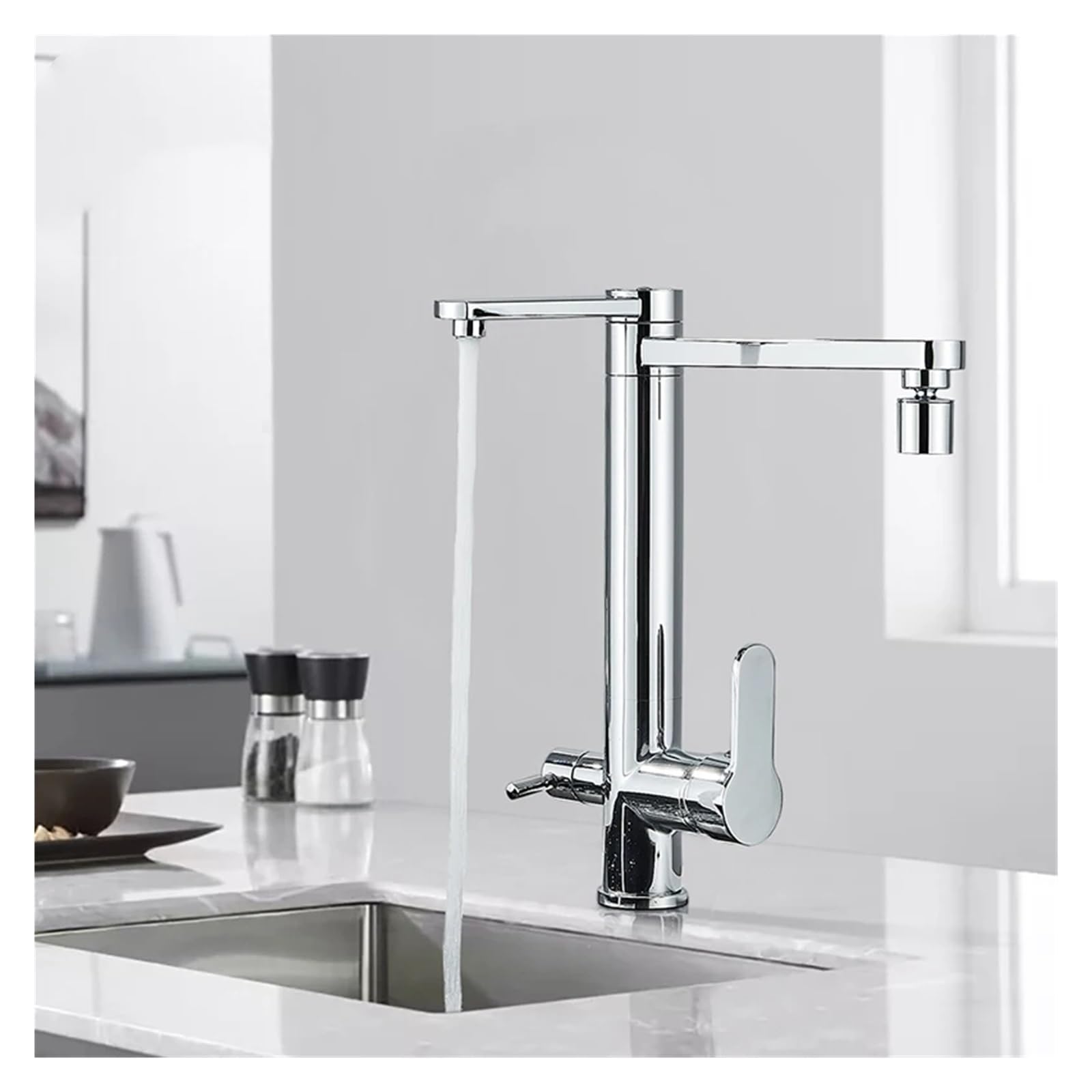 Robinet eau potable double bec pour supprimer les bouteilles
