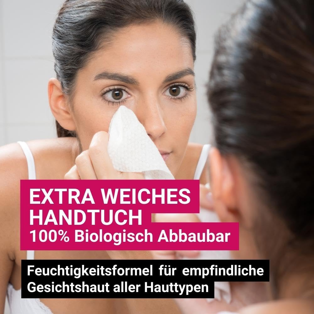 GPQ - Abschminktuch | 250 Stk. | Amenities Gesichtsreiniger | Feuchtigkeitsspendend - Zarte Haut - Ohne Parabene - Biologisch abbaubar | Hotel, B&B, Landhaus, Camping, Kreuzfahrt... | Made in EU