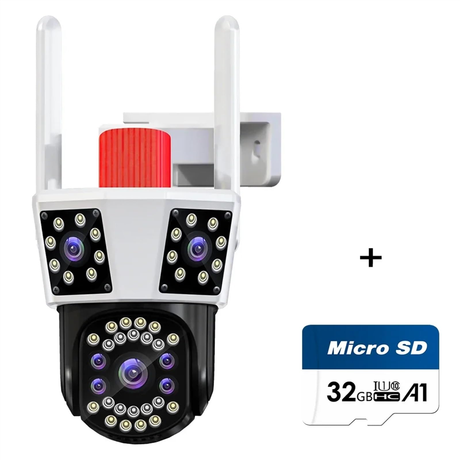 Kamera bezpieczeństwa zewnętrzna, Zewnętrzna wodoodporna kamera IP HD PTZ 8X Zoom Trzy obiektywy Trzy ekrany Kamera wideo CCTV Ochrona bezpieczeństwa Kamera bezpieczeństwa domowego WiFi z widokiem Pan