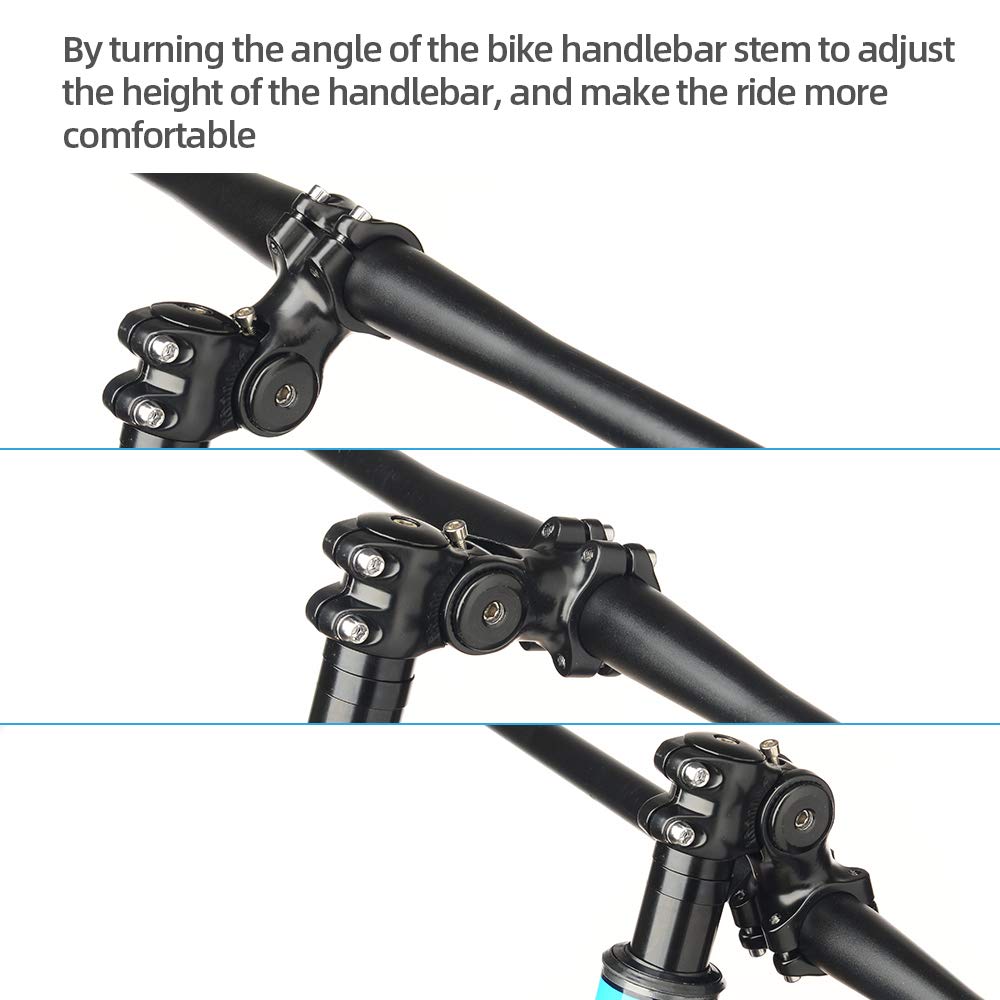 LYCAON Bike Stem Bicycle Handlebar Stem 80mm Aluminum Alloy 0~90