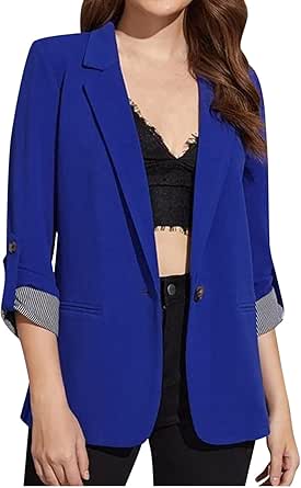 Shownicer Damen Blazer Kurzarm - Eleganter Business Blazer Für Büro Und Anlässe
