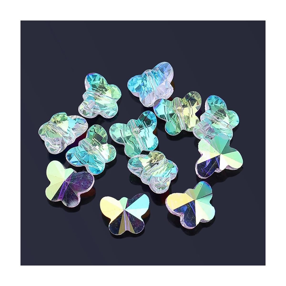 Crystal Chandelier Prism, Sun Catcher, 10pcs Crystal Beads Glass Faceted Charms Loose Spacer Parts Pendant Hanging Decor