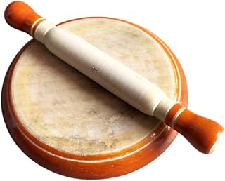 Channapatna Toys Traditional Wooden Chakla Belan Set for Kids, Made up of Soft Wood, Fine Finish and Durable Price In India