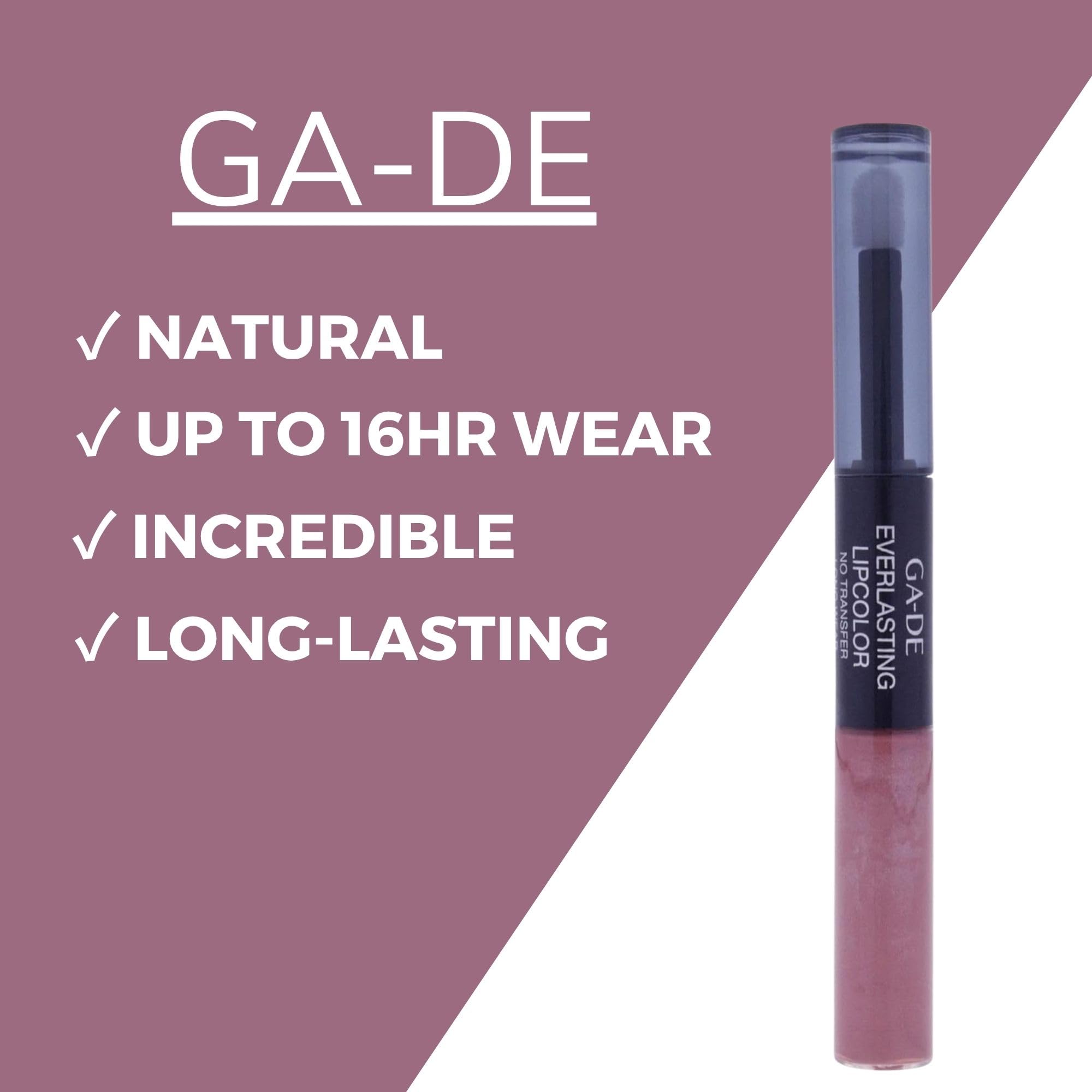 GA-DE Everlasting Lip Color, 93 - pełna powłoka, bez oleju, nawilżająca, długa pomadka - szybko wysycha do ultracienkiej folii - 0,28 uncji