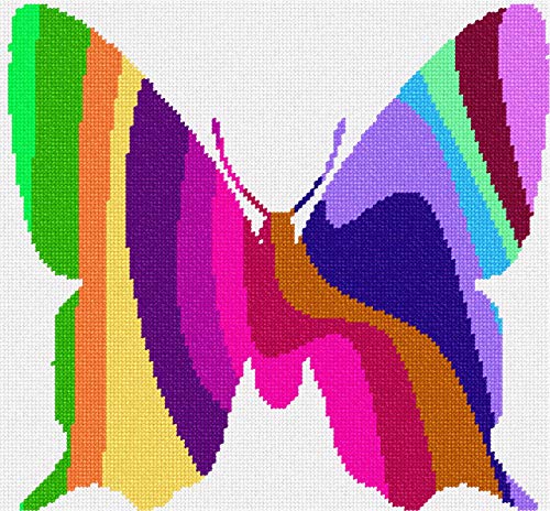 Pepita Needlepoint kit: Butterfly Palette Silhouette, 10
