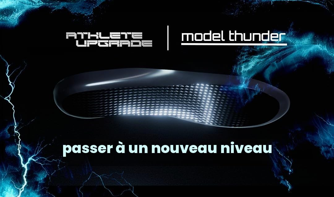 Semelles en fibre de carbone - pour chaussures de sport - Athlete Upgrade® Modèle Thunder (M (EU 40-43))