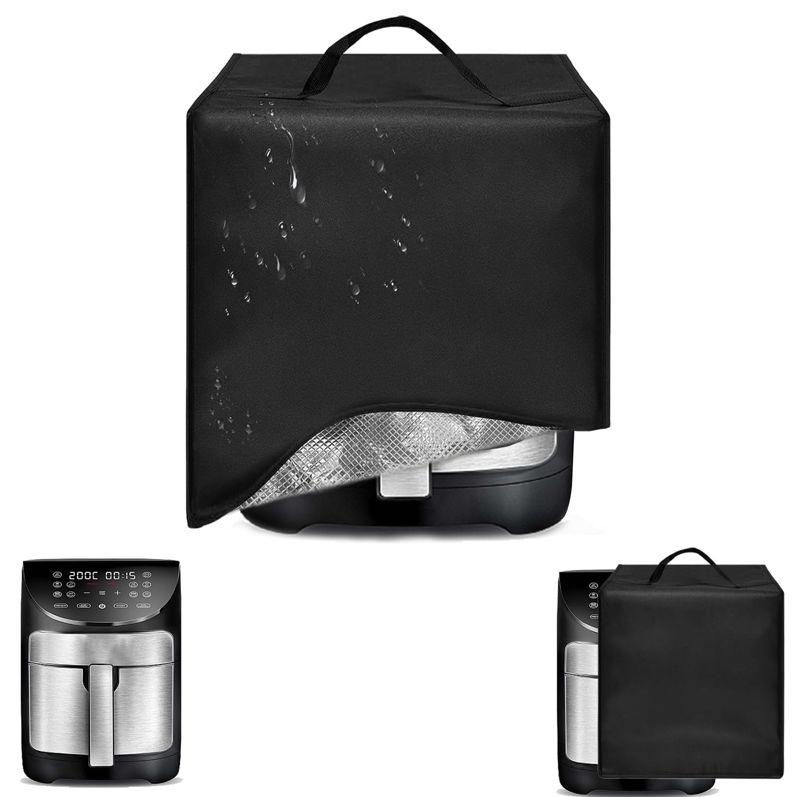 Air Fryer Cover Dust Cover Compatible with Gourmia Air Fryer 7 Qt Large Capacity GAF778 GAF798 GAF716 13.4"* 10.6"*13.8" Heat-Resistant Waterproof Dust-proof Kitchen Appliance Covers