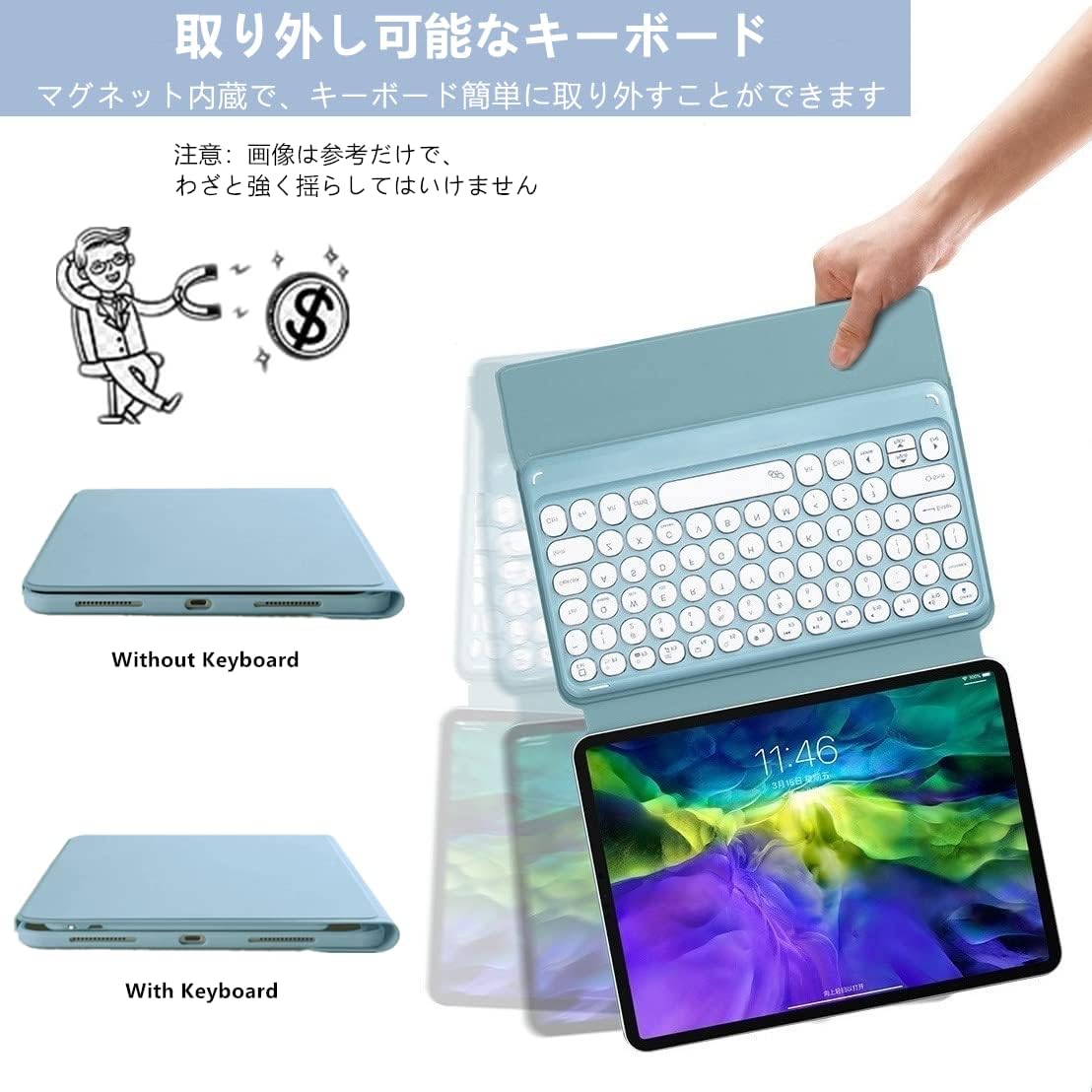 初期化済] Fire HD 10インチタブレット 9世代+キーボード付きカバー
