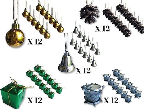 Miniatura 6 de Árbol de Navidad decorado, árbol de mesa con mini adornos y hebra de luz, árbol de Navidad de bricolaje para decoración navideña, decoraciones en