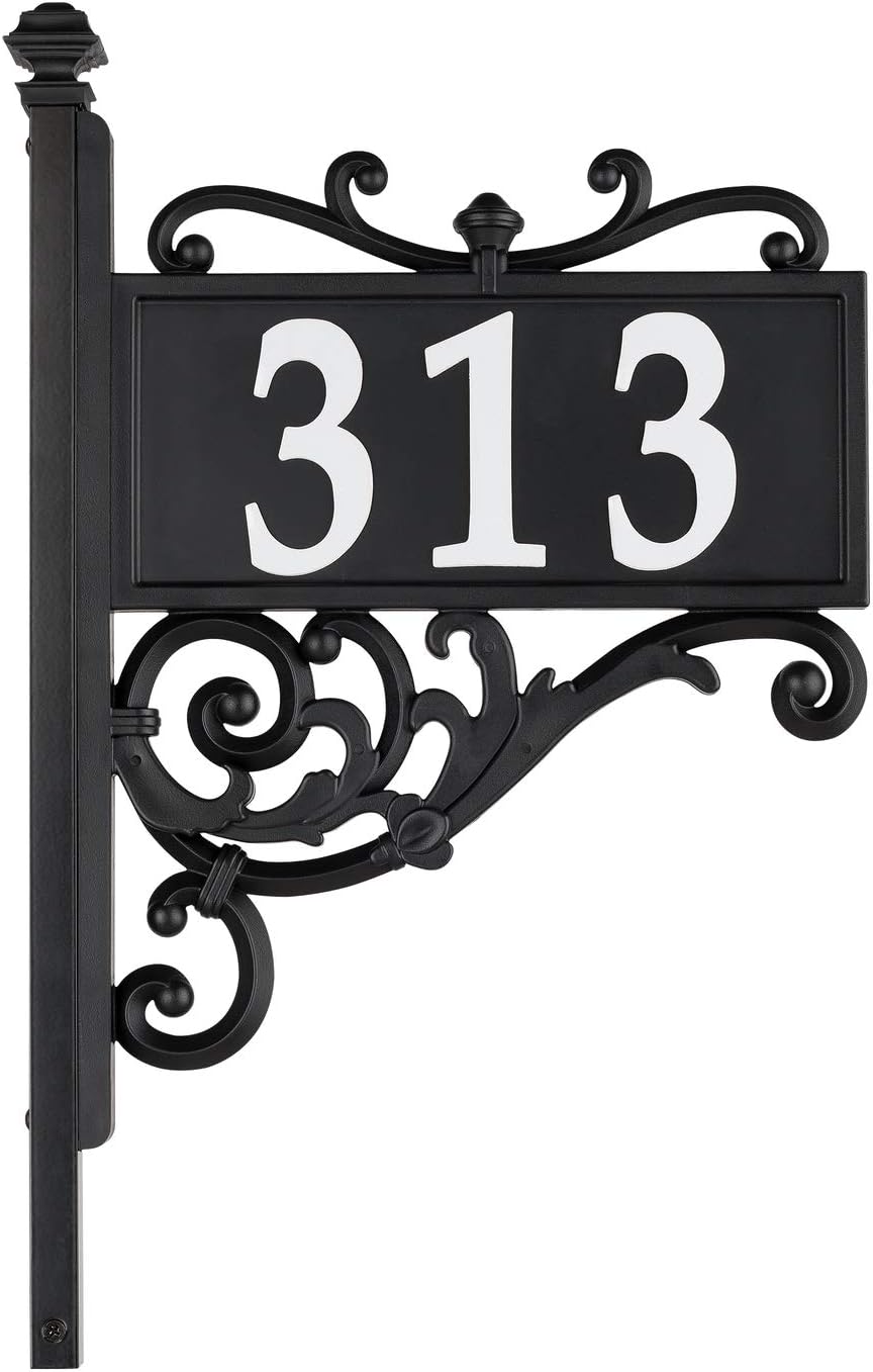 Blасk Frіdау Sаlе 2022 Whitehall Products 11244 Nite Bright Acanthus Reflective Post Sign Address Plaque, Black/White Uр Tо 40% оƒƒ Whitehall Products 11244 Nite Bright Acanthus Reflective Post Sign Address Plaque, Black/White