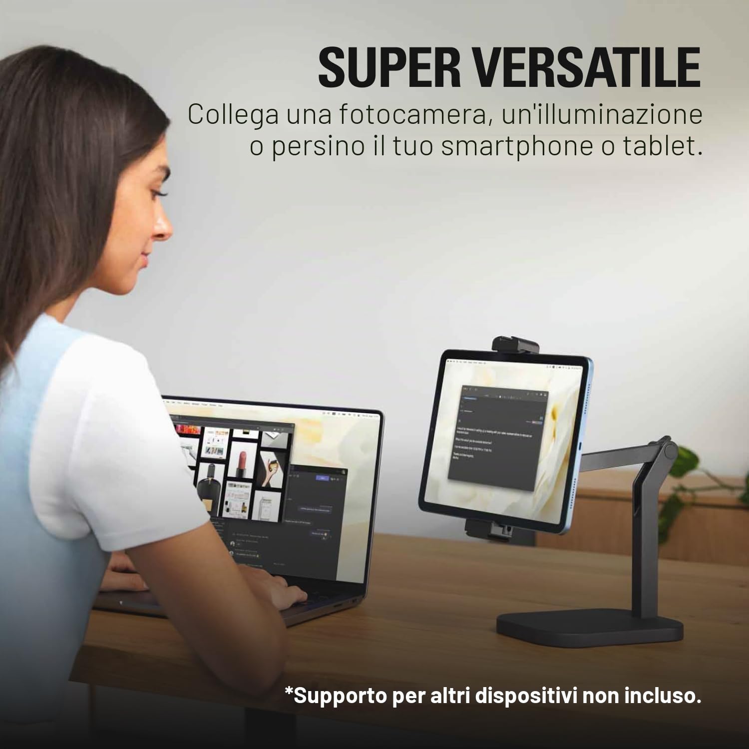Elgato Wave Desk Stand – Supporto Regolabile per Microfoni, Compatibile con Elgato, HyperX, Rode, Fifine, Shure e altri, Compatibile con Filettature 1/4, 3/8 & 5/8, Per Registrazione/Podcast/Streaming
