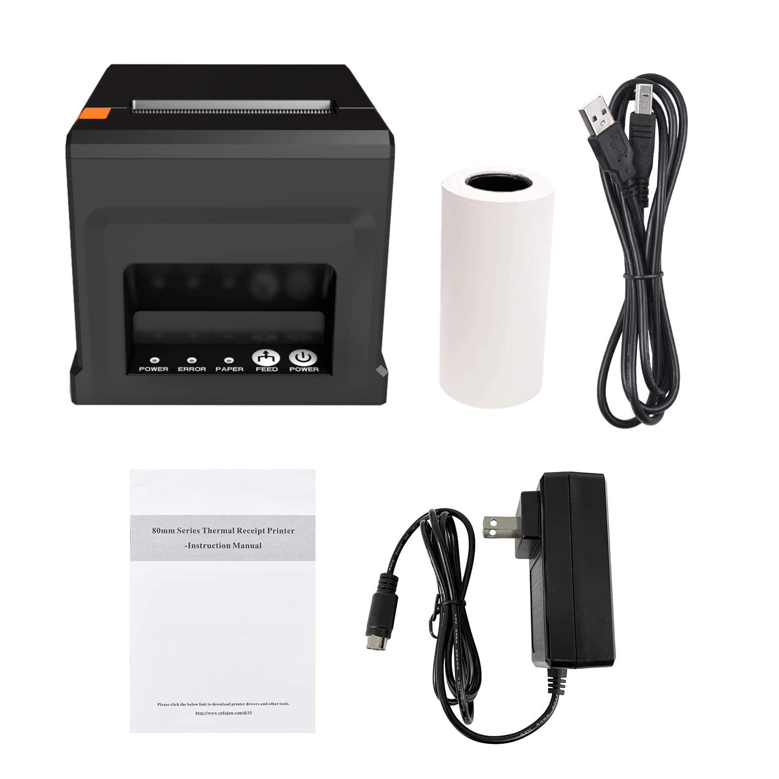 Amazon.co.jp: レシートプリンター,80mm USB+BT レシートプリンター