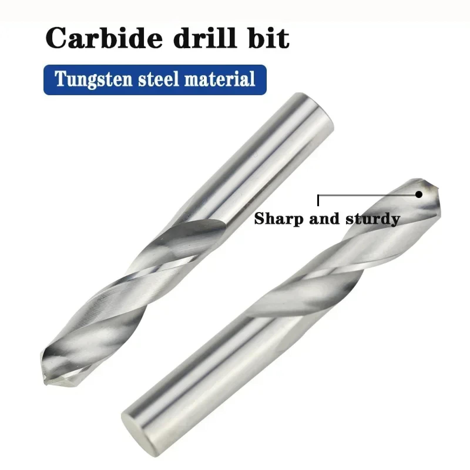Punte da trapano in carburo di tungsteno massiccio per CNC Punte da trapano in carburo 1,0-20 mm Punta per lavorazione dei metalli Fresa in carburo (1 pz/16 mm)