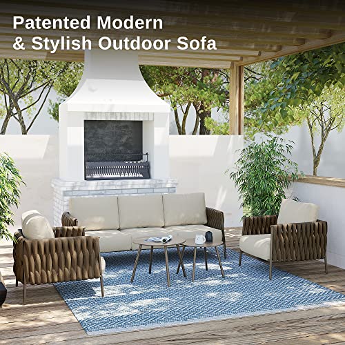 EAST-OAK-Life-Chatter-Patio-Furniture-Set-5-Pieces-Outdoor-Furniture-5-Seat-Sofa-with-Two-Round-Coffee-Table-Waterproof-Thick-Cushion-Deep-Seating-for-Porch-Balcony-Chestnut-Brown-Creamy-Apricot