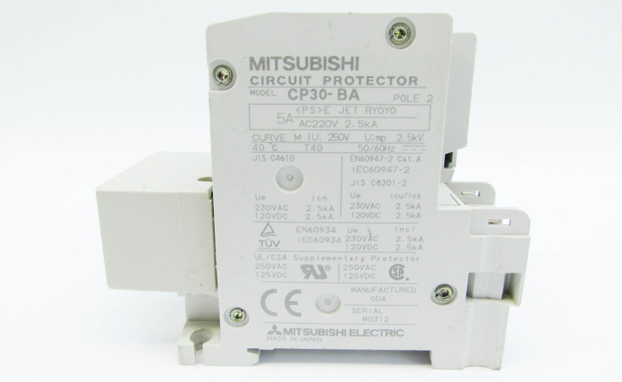 Interruttore Automatico Mitsubishi Electric CP30-BA-2P-10A – 2 Poli AC/DC 10A 250V, Usato - Foto 3