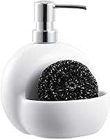 Vista 1 de Dispensador de jabón con soporte de esponja, dispensador de jabón de cerámica para manos y platos, 25 onzas para cocina y baño