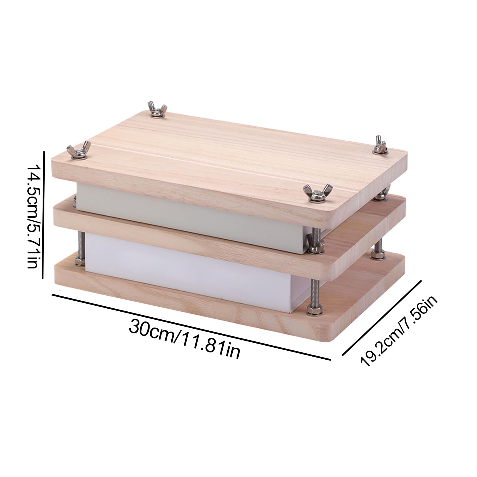 Wood Paper Press, Book Press Wood Kit di rilegatura del libro in legno | Forniture manuali di rilegatura del libro per studenti, insegnanti o appassionati di artigianato