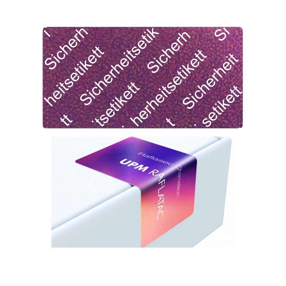 CHAMELEON - Etichette di sicurezza su rotolo, 30 x 15 mm, 1000 pezzi, colore: Bianco