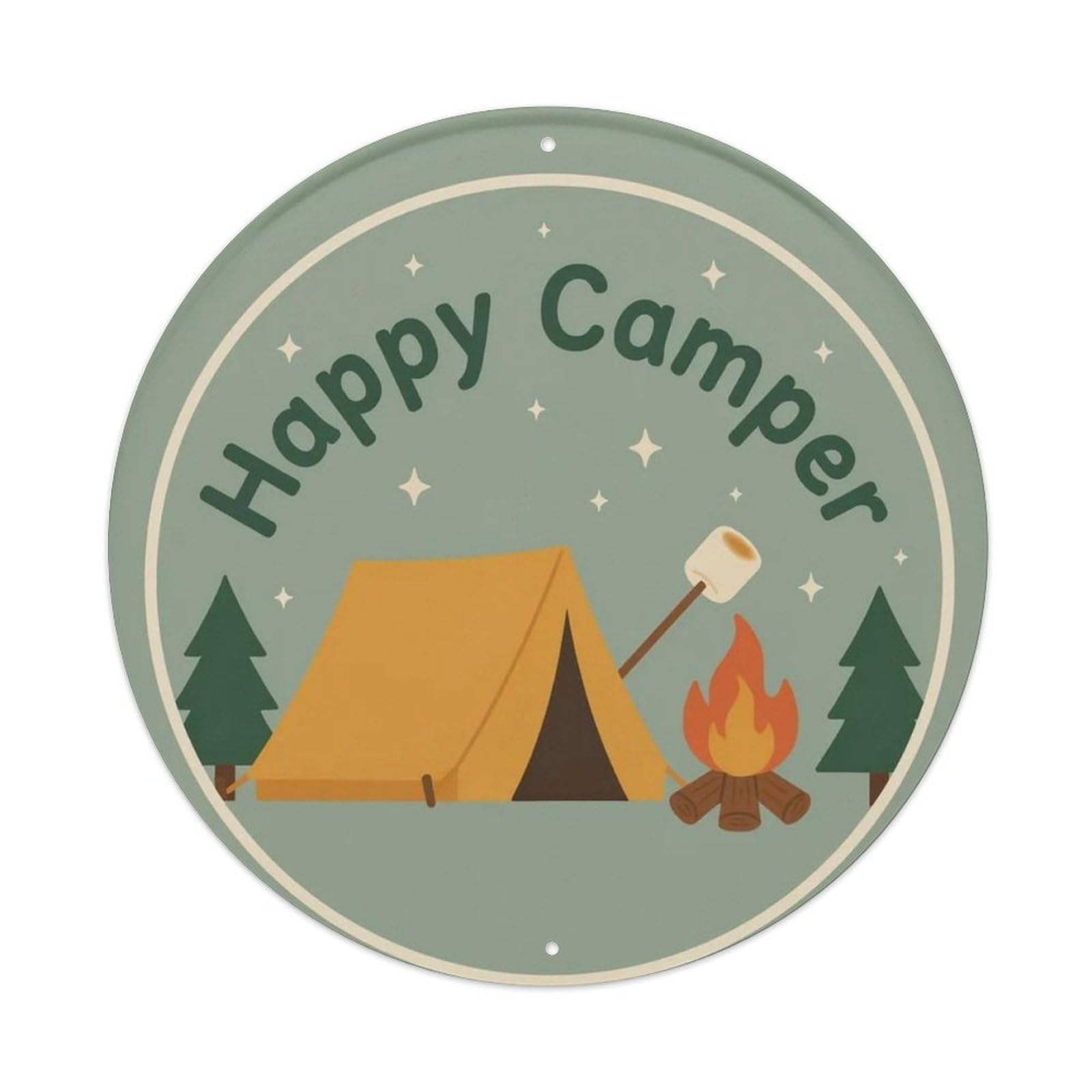 Happy Camper Metal Tin Sign Plaque