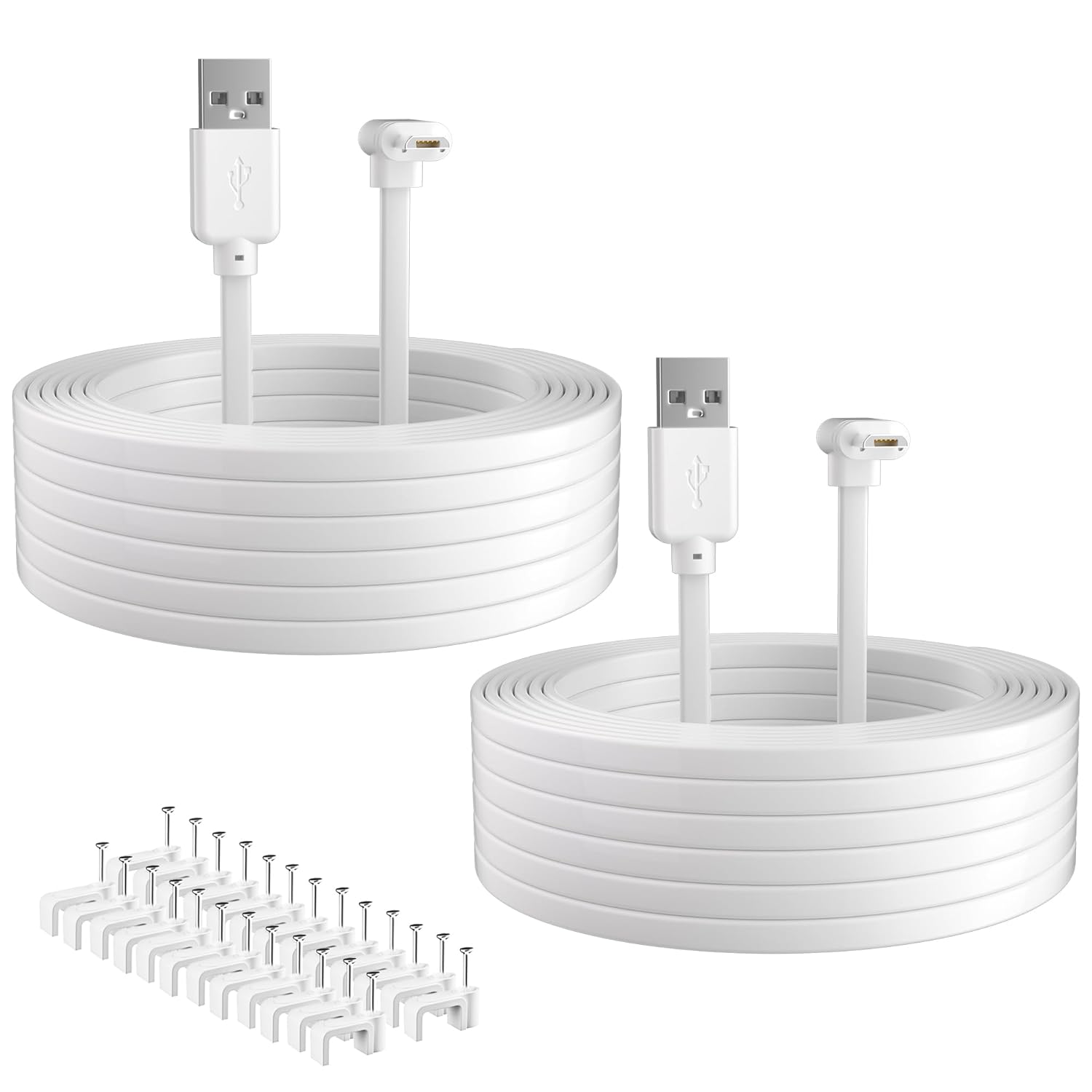 カメラ電源ケーブル 35フィート (2本パック)、Wyze Cam Pan V3、Arlo Essential、Blink Outd