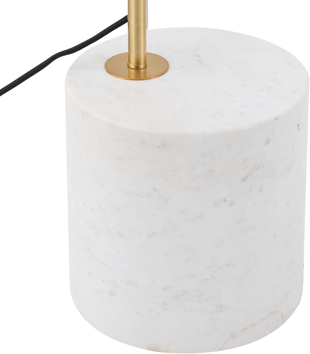 SAFAVIEH Couture Lighting Collection - Rosabellina Gold & White 68-Inch Dimmable Marble Floor Lamp, Modern Arched Metal Shade, LED Bulb Included (CTL1104A)