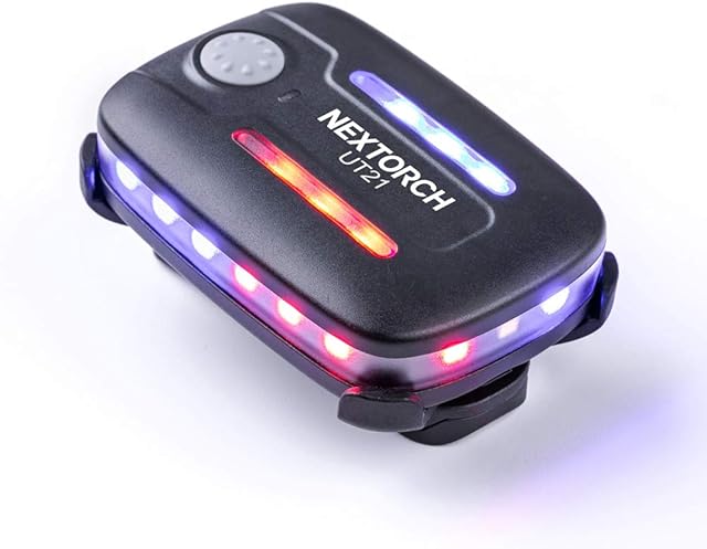 NEXTORCH Police Warning Strobe Shoulder Lights Rechargable LED Flashling Safety Clip Lamp for Outdoor Rescue,Traffic Guidance,Police patrols,Cycling,Night Run