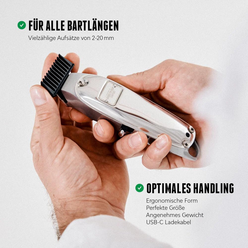 Brooklyn Soap Company Expert Beard Bundle | Set mit Brooklyn Blade Barttrimmer, Bartöl, Bartshampoo & Bartwachs - Hochwertiges Bartpflege-Set & Geschenkset für Männer
