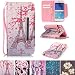 Galaxy S6 Case, Kickstand Card Slots Cash Holder Dual Layer Impact Resistant Case Cover with Wrist Strap Magnetic Snap Closure for Samsung Galaxy S6- Tower