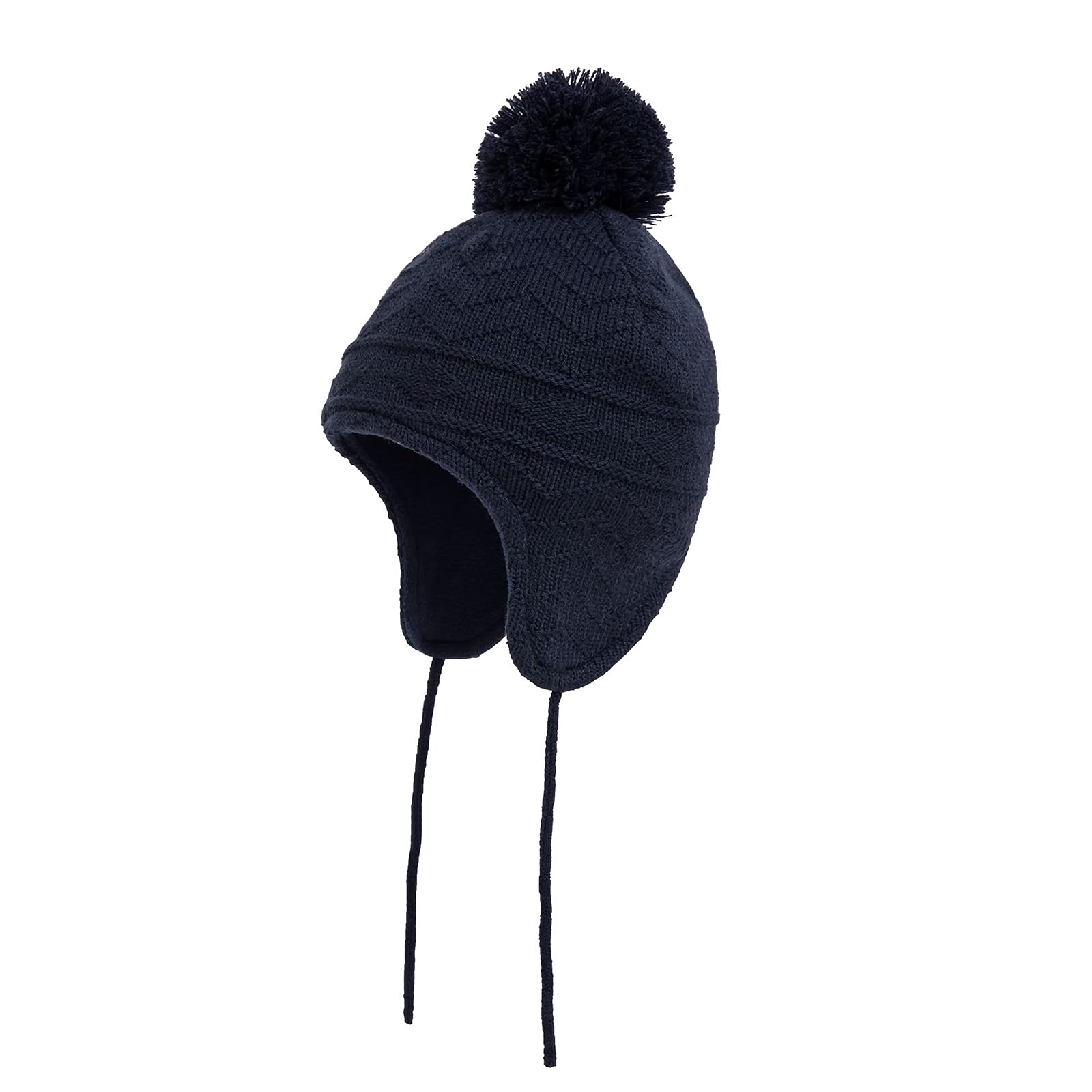 IBLUELOVER 3Pcs Ensemble Bonnet Tricoté Enfant Écharpe Gants d'hiver Cagoules Ski Chaud Tour De Cou Moufle Fille Garçon Bonnet Pompon avec Épaisse Doublure Polaire Chapeau Oreillette et Cache-Cou