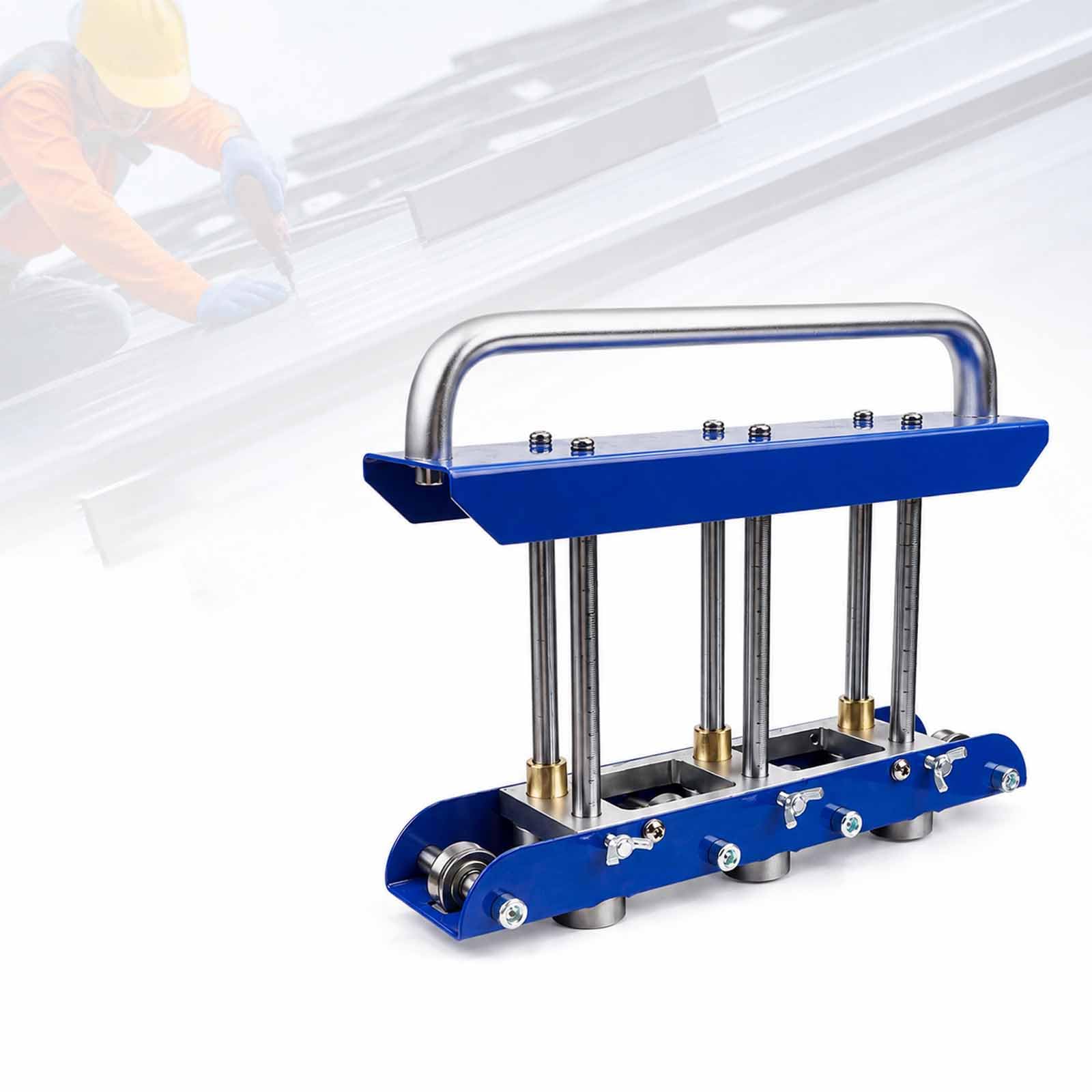 GCYXUC Station Edge Roller, Bending Metal Roofing Materials, 90 Degree Edge Roller Bender, 0.3-1.0mm Thickness, 13-130mm Folding Width, Portable Sheet Metal Hand Tool For 29-22 Gauge Steel