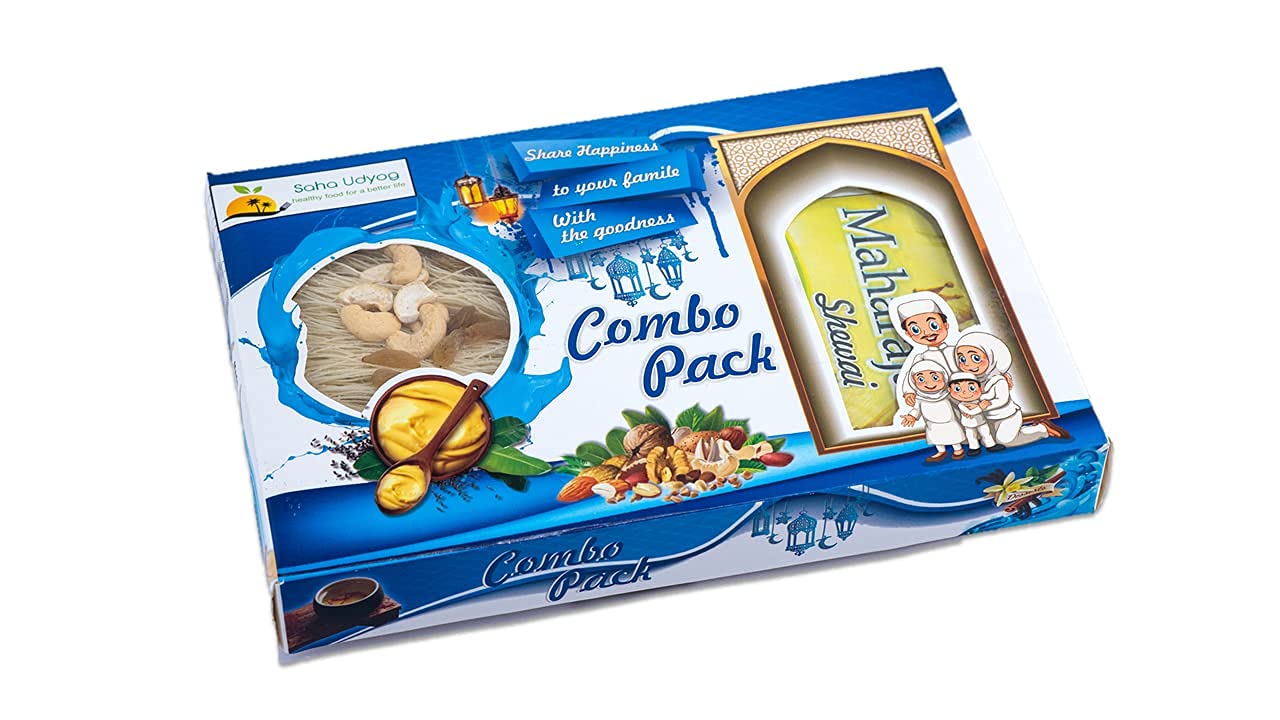 Saha Udyog Shahi Lachha Shewai/Seviyan/Natural Vermicelli Semiya/Sevaiya/Sevai/Semoi/Sewai/Sevian Combo Pack 250 Gram, Low Fat, 250 grams