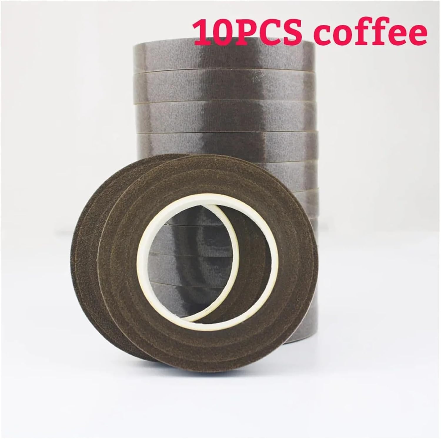 Nearly Natural Green Flower Stem Sticks DIY Floral Material Handmade Wire Stem Floriculture Tape Self-Adhesive Floral Stem Paper Tape Artificial Flowers(10pcs-Coffee)