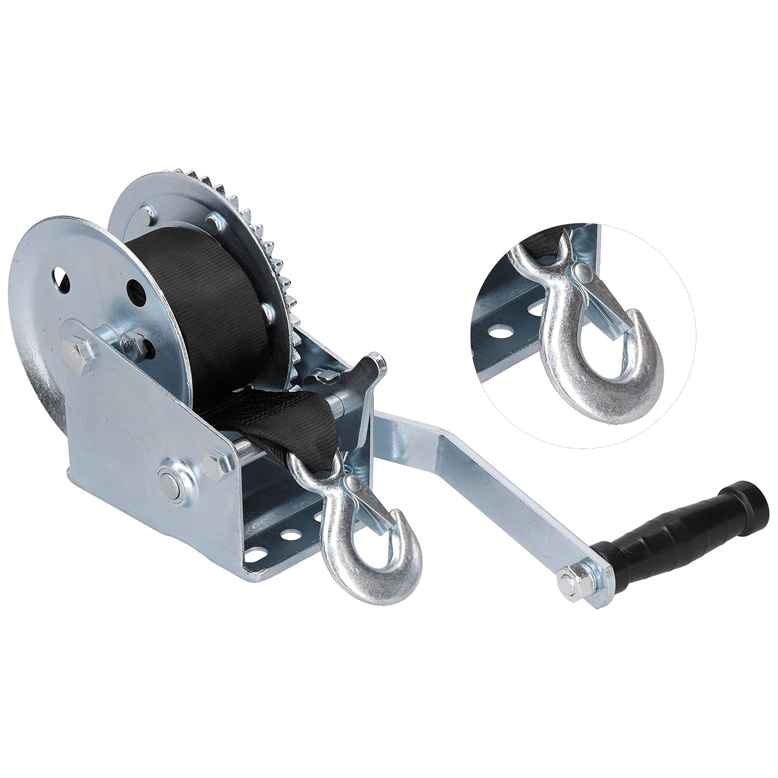 Amazon.co.jp: 手動ウィンチ、頑丈なフレーム1200LBSウィンチ炭素鋼