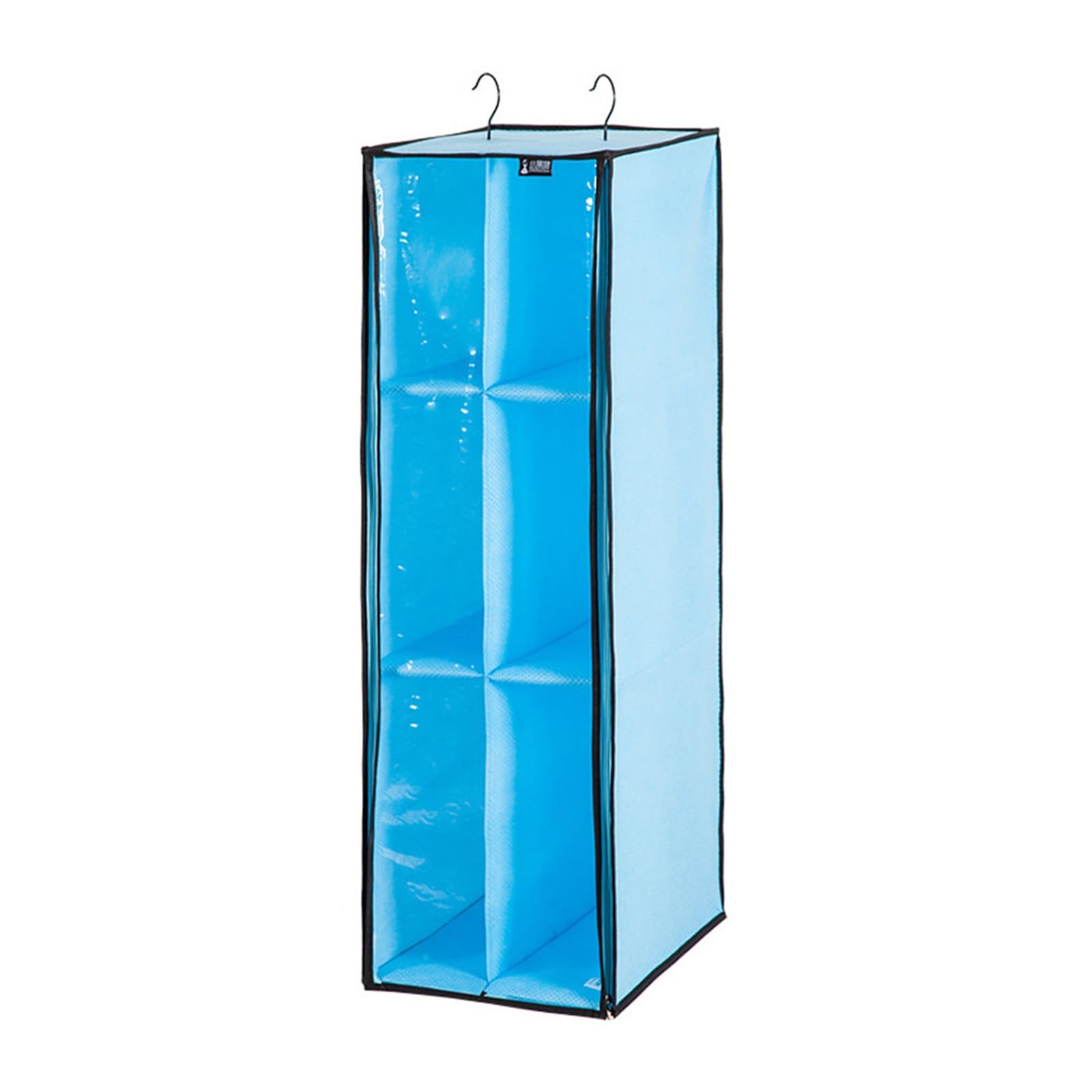 Hanging Shelves Clear Hanging Storage Bag 3 Tier Handbag Purse Organizer(Blue)
