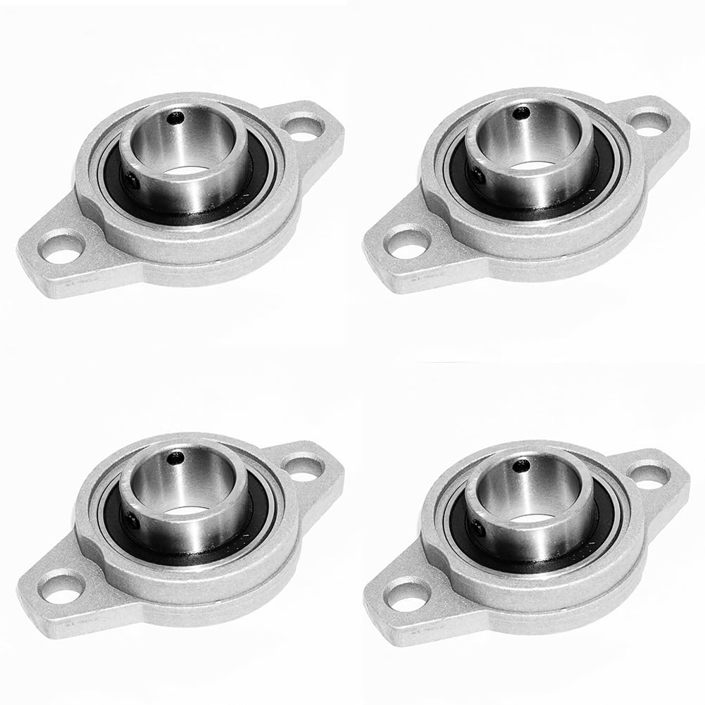 4pcs KFL005 25mm Zinc Alloy Self Aligning Pillow Block Flange Bearing