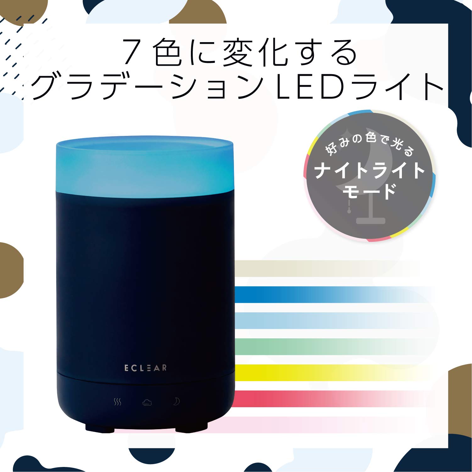 (未使用･未開封品) エレコム 加湿器 卓上 抗菌 アロマ AC電源 7色LED 空焚き防止 容量150ml エクリアミスト HCE-HU2005Uシリーズ ホワイト HCE-HU Amazon.co.jp: 【2020年モデル】 エレコム 加湿器 卓上 抗菌