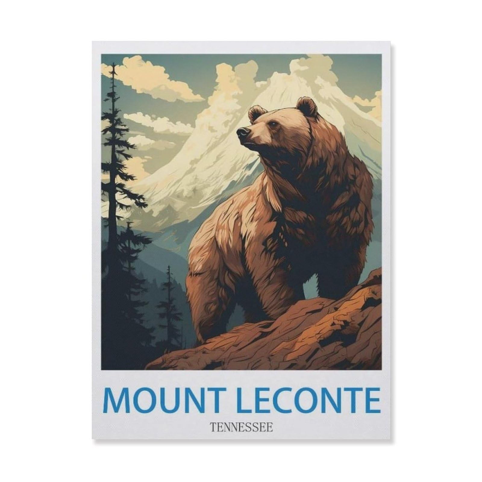 Mount Leconte Tennessee，Retro Metal Tin Sign Vintage Sign For Home Coffee Wall Decor(15x30cm）6x12 inch-EH83