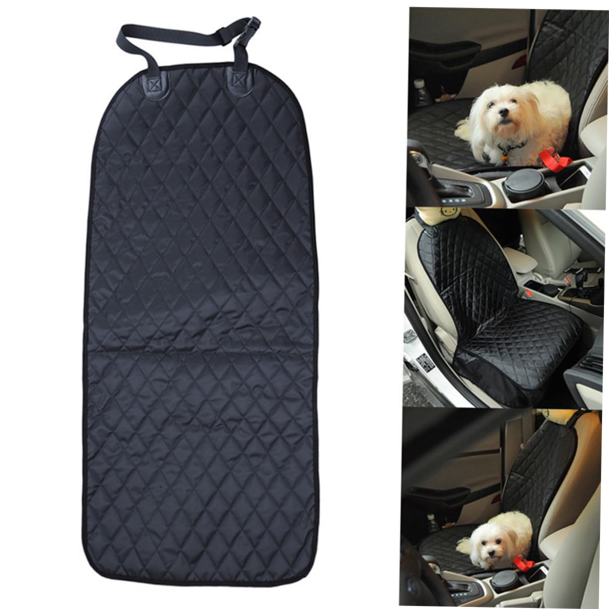 BCOATH Car Seat Cover Oxford Non Slip Straps for Easy Installation for Protecting Front Seats from Dirt Pet Hair Black