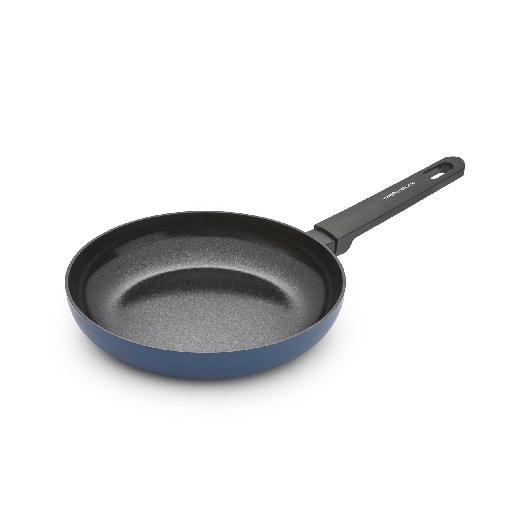 Morphy Richards Frying Pan, Recycled Aluminium, 24cm, Non Stick Ceramic Coating, Soft Touch Handles, Oven Safe Up to 180c, Suitable for All Hobs, Blue, 853252