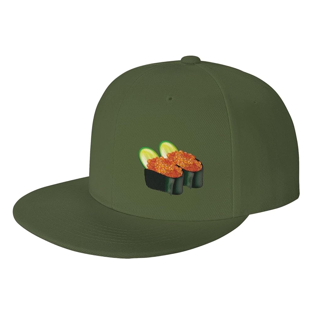 寿司くいね！SCOUT公式CAP Amazon | [ZOOKISS] いくら軍艦 軍艦寿司 鮨 寿司柄 メンズ帽子
