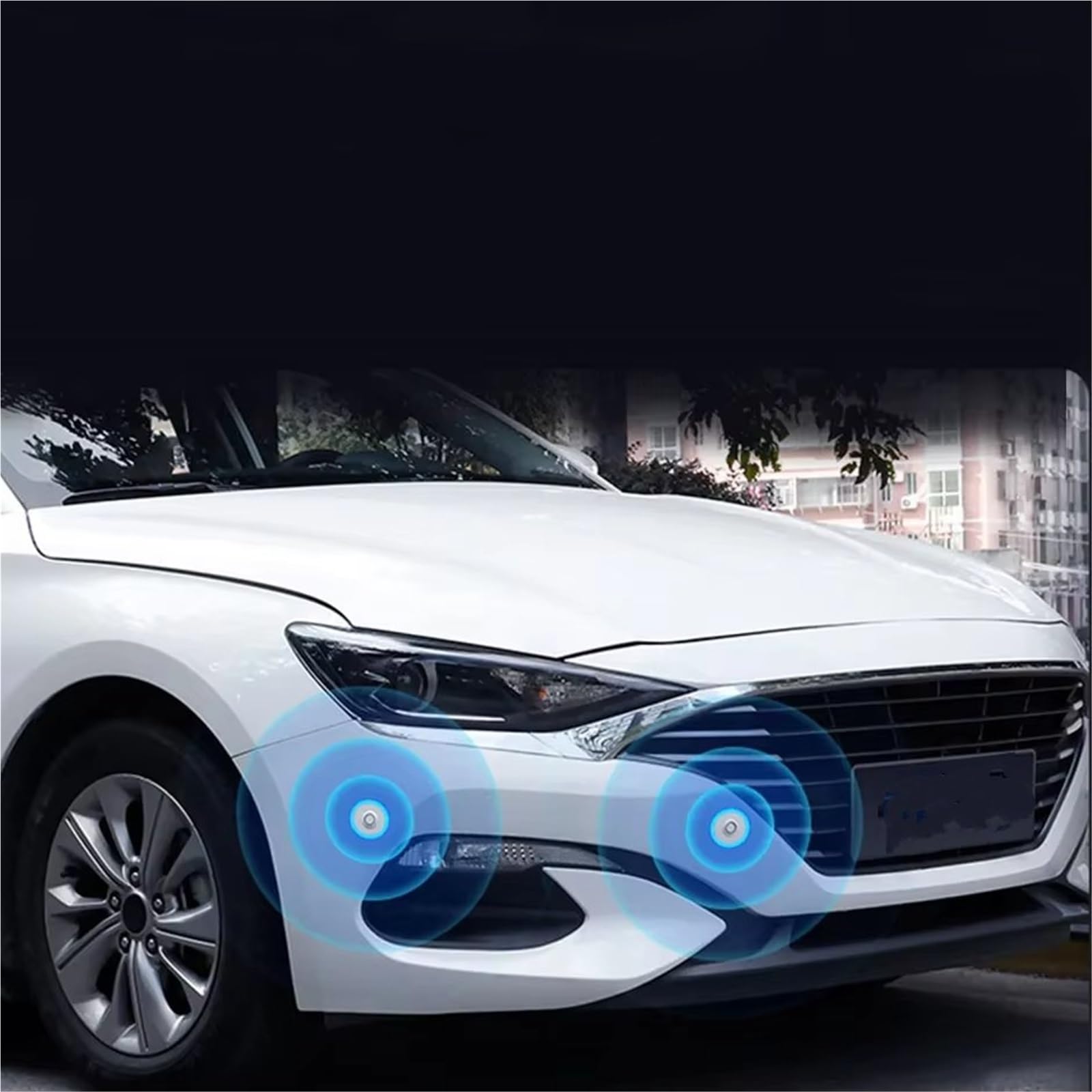 Radar Reserva Kit Sensor Aparcamiento Delantero Prefijo Automático Parktronic Sistemas Asistencia Para Vehículos Alarma Zumbador Volumen Sensores Coche(Black)